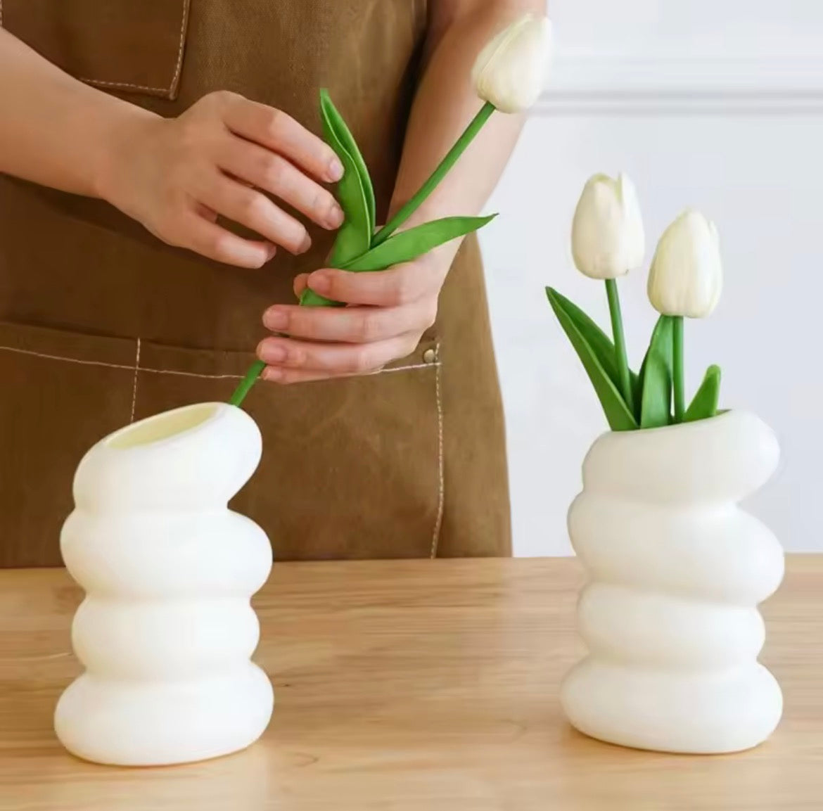 Vase Bulle Blanc Minimaliste