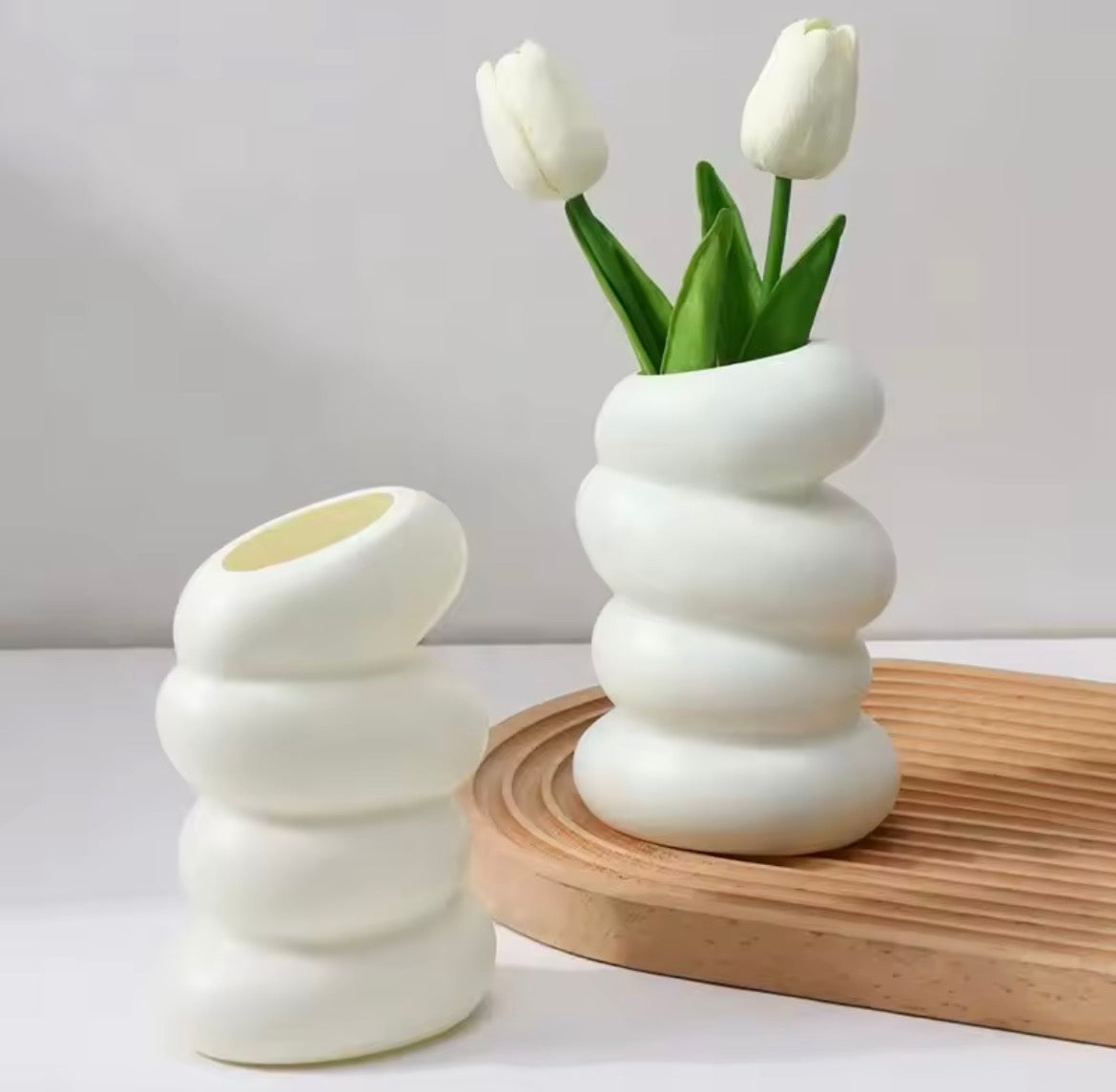 Vase Bulle Blanc Minimaliste